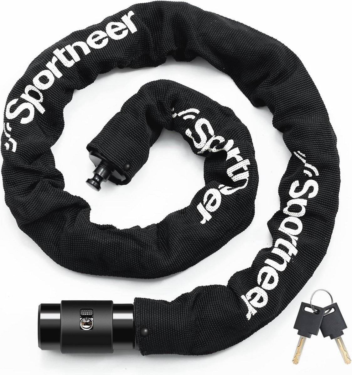 Hoge Veiligheidsketting Fietsslot 100 cm - Anti-diefstal Sleutel 2x - Geschikt voor Fiets, Motorfiets, Deur en Hek