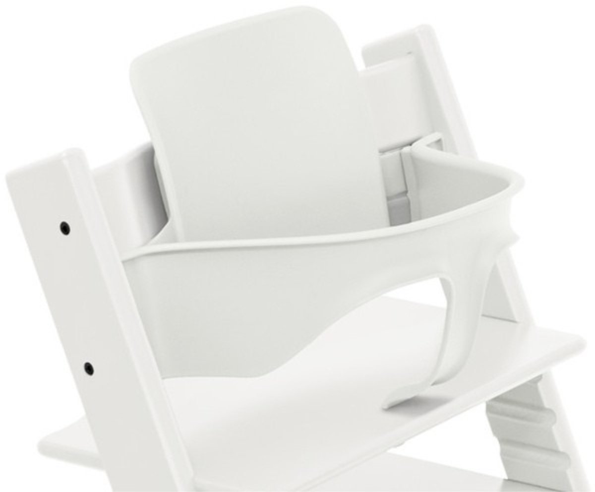 Stoelverkleiner voor Stokke Tripp Trapp – Babyset - Rugleuning & Beugel – Wit