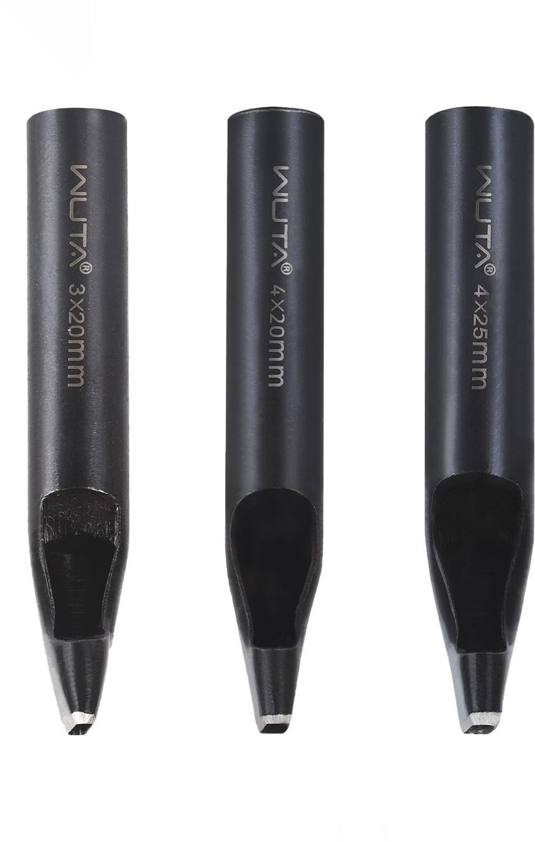 3-delige ovale perforatorset voor holle snijtools – Perfect voor leer, horlogebanden en papier