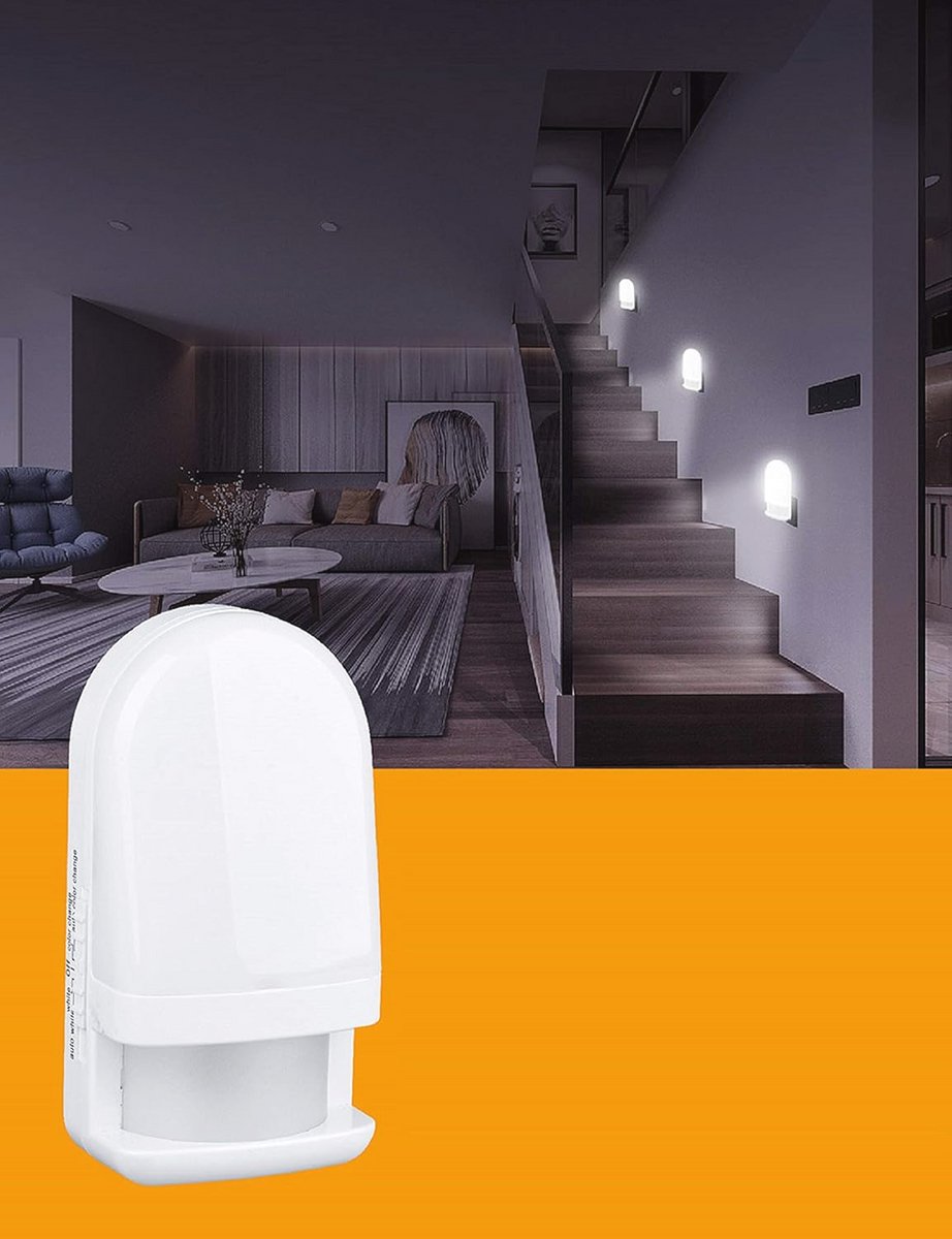 Led Nachtlampje met Bewegingssensor en Warm Wit Licht - Veiligheidslicht voor in het Donker