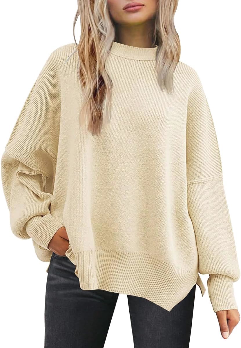 Oversized Dames Trui met Batwing Mouwen - Trendy Herfstmode 2023