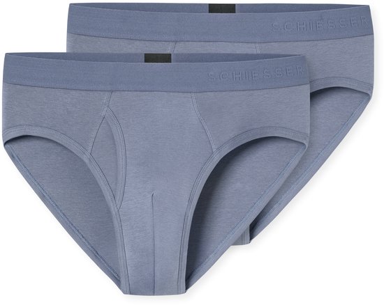 Schiesser 2PACK Slip Rio - Rib Essentials Caleçon - bleu-gris