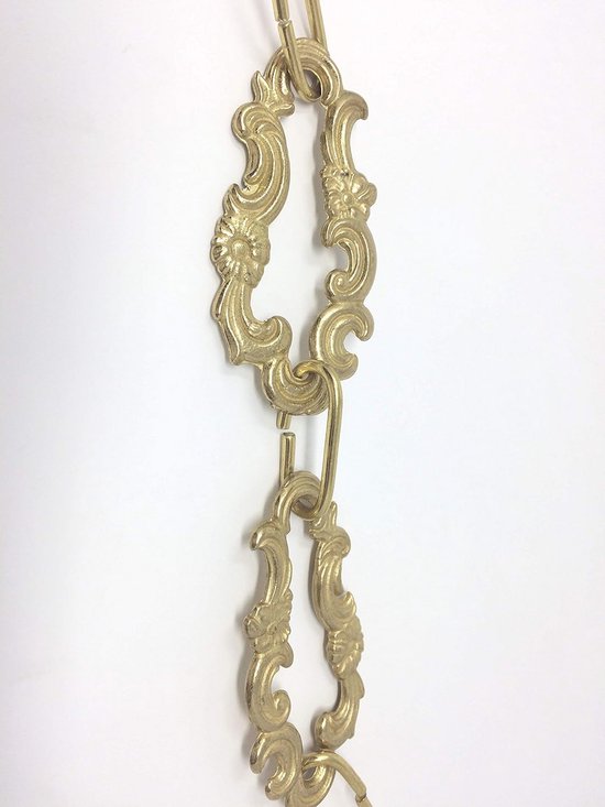 1m lampenketting van messing lichtketting decoratieve sierketting voor kroonluchter luster kroonluchter (messing glanzend, 48x22x5