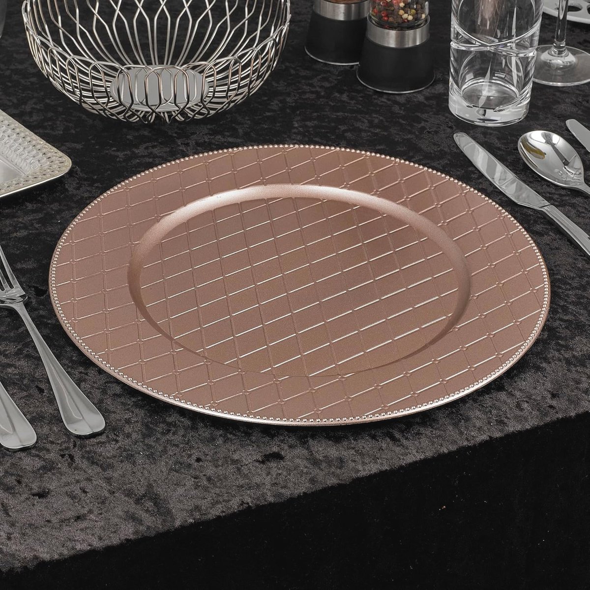 33cm Kerst Diner Oplader Platen - Herbruikbare Placemats voor Eettafel Decoratie
