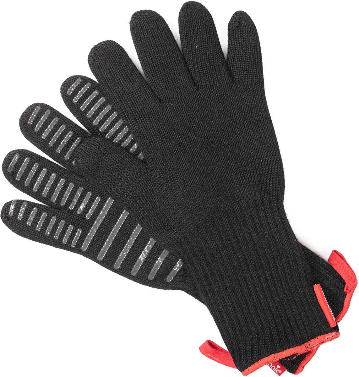 Hittebestendige Barbecue Handschoenen - Premium BBQ en Oven Handschoenen in Zwart, 33 cm