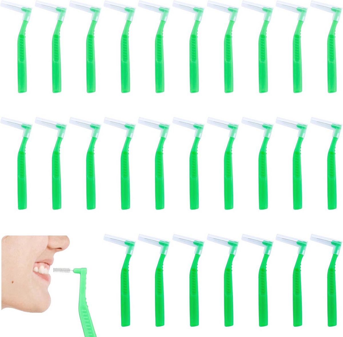 Interdentale borstels 27 stuks - L-vormige tussenruimteborstels voor optimale mondverzorging