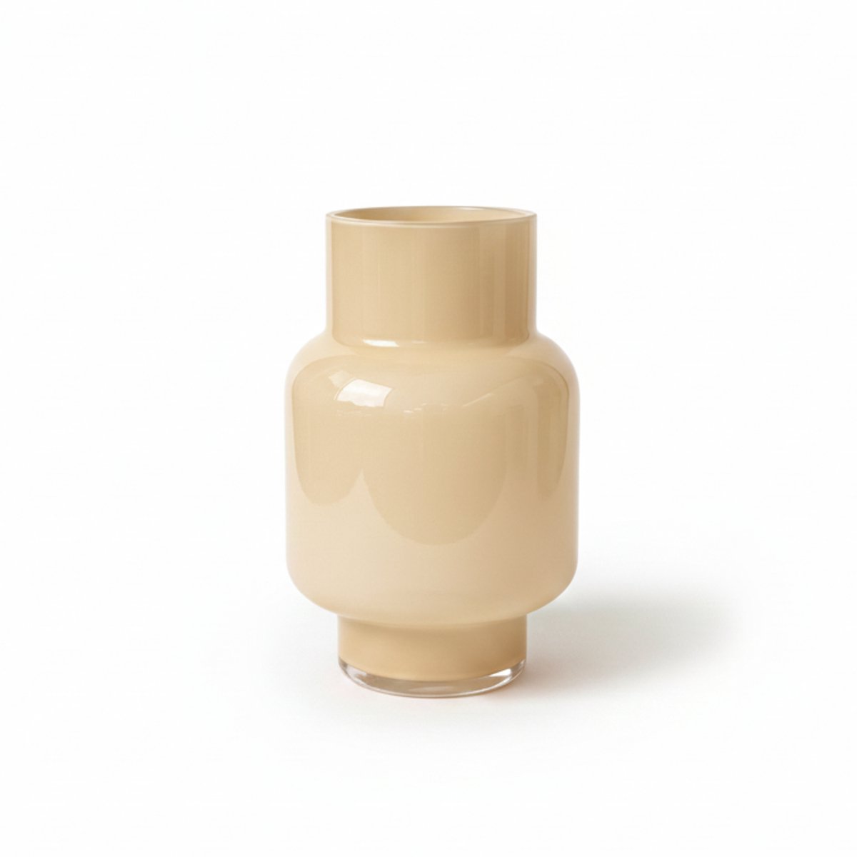 Hakbijl Glass Bloemenvaas Pien - beige - glas - D19 x H31 cm - decoratie - vazen