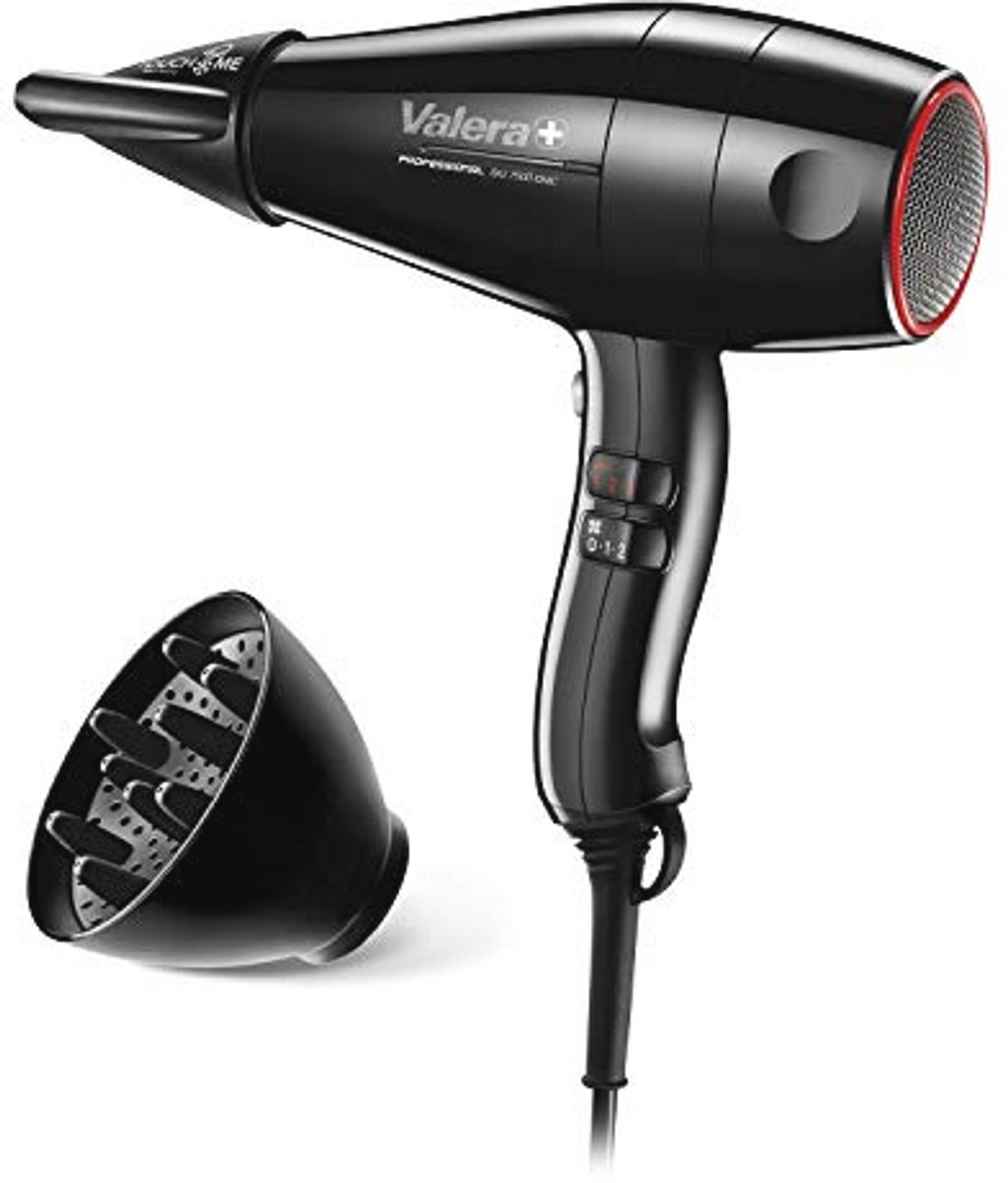 Valera Swiss Silent Jet 7500 Professional Hair Dryer with Ion Generator, Ultra Light Hair Dryer for Quiet and Fast Drying, 2000 Watt, Black