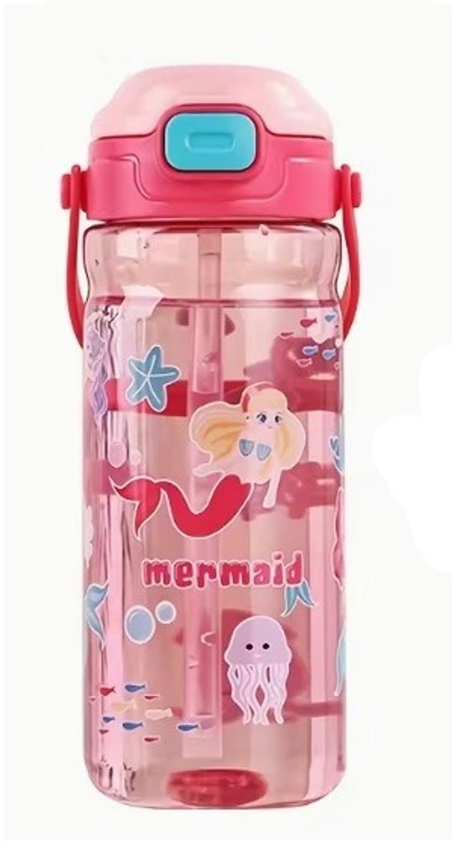 Drinkbeker met rietje - beker 550 ml - beker met rietje - drinkbeker kids