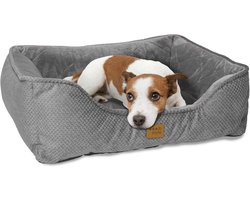 ib style® HAPPY MILO hondenbed | mand voor honden & katten | met rits | maat: S | grijs