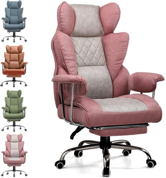 GTPLAYER Ergonomische Gamingstoel met Voetensteun - Roze - GTPLAYER - €139,99