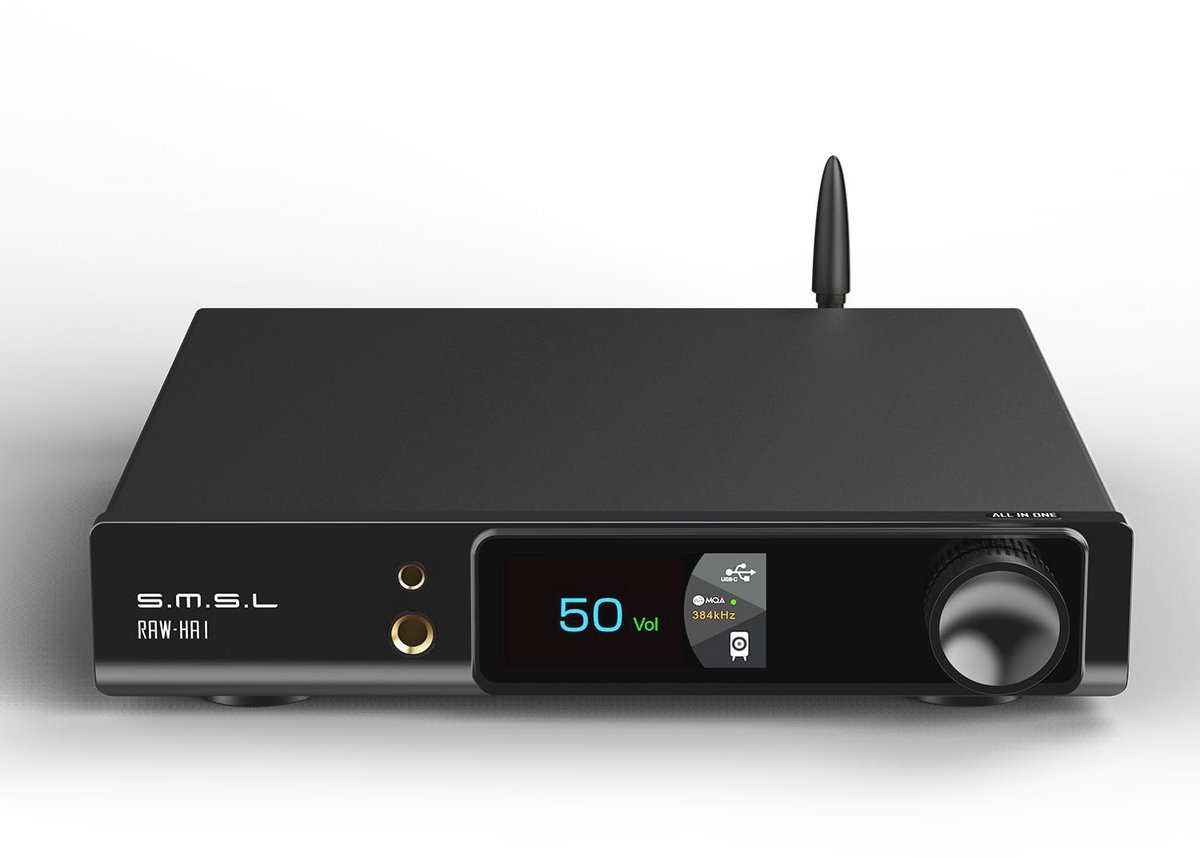Versterker met afstandsbediening en LCD-scherm – Hoogwaardige audio met diverse ingangen