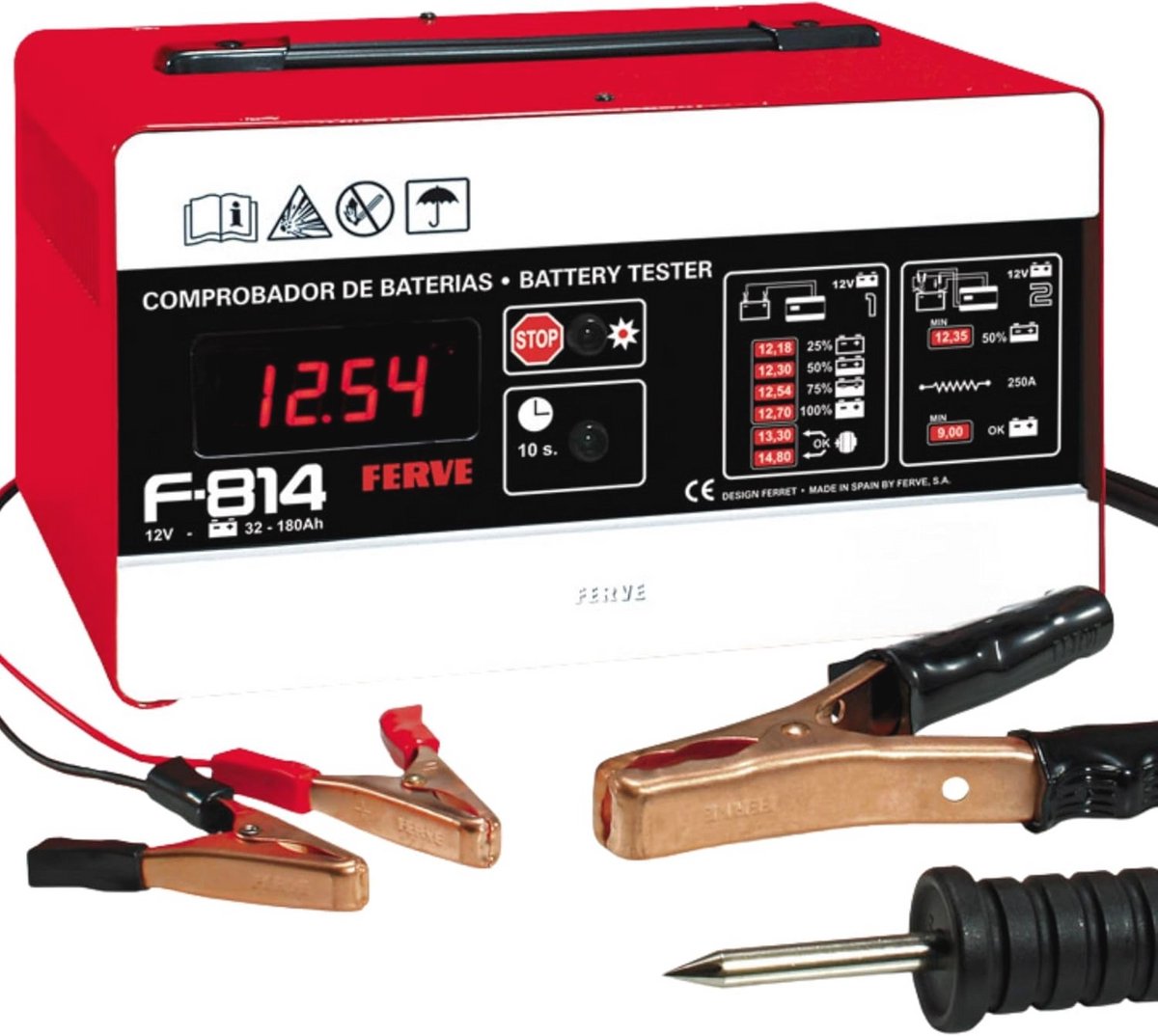 Accutester 12V voor laadniveau en startcapaciteit
