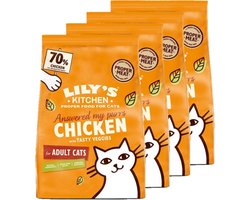 4x Lily's Kitchen Kattenvoer Droog Adult Kip & Groenten 800 gr