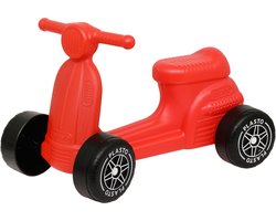 Plasto Scooter Rood - Baby Walker - Stille Wielen - Loopauto - Zithoogte 22 cm - Stevig Kunststof - Gemaakt in Finland - Vanaf 1 Jaar