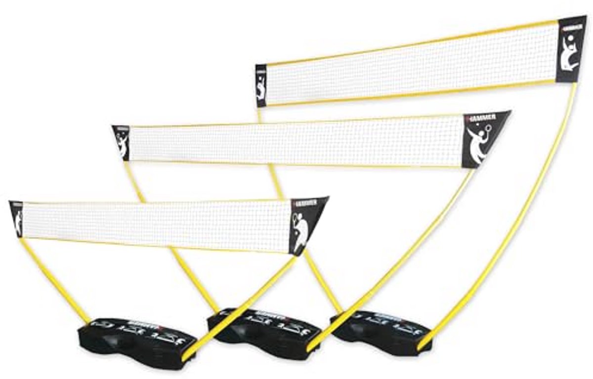 3-in-1 Net Set voor Volleybal, Badminton & Tennis - Ideaal voor Jong en Oud met Draagkoffer