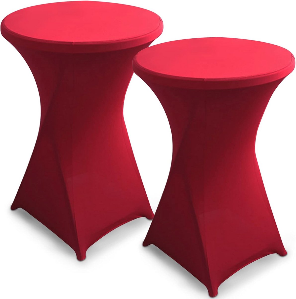 Set van 2 stretch tafelhoezen Ø 80-85 cm - Elegante en herbruikbare hoes voor feesten