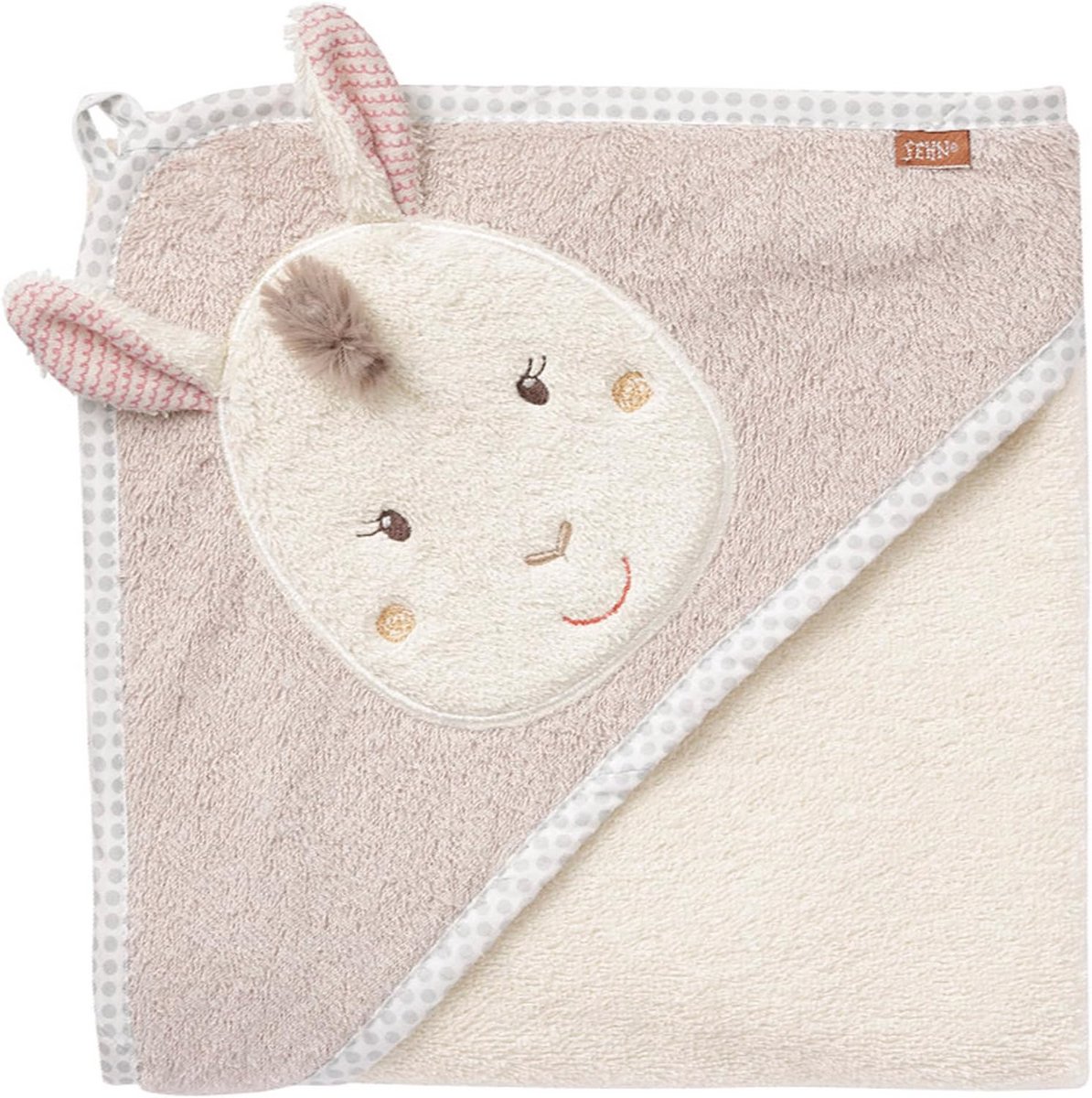 Kapuzenbadetuch voor Baby's - Schattige Lama Motief - 80 x 80 cm