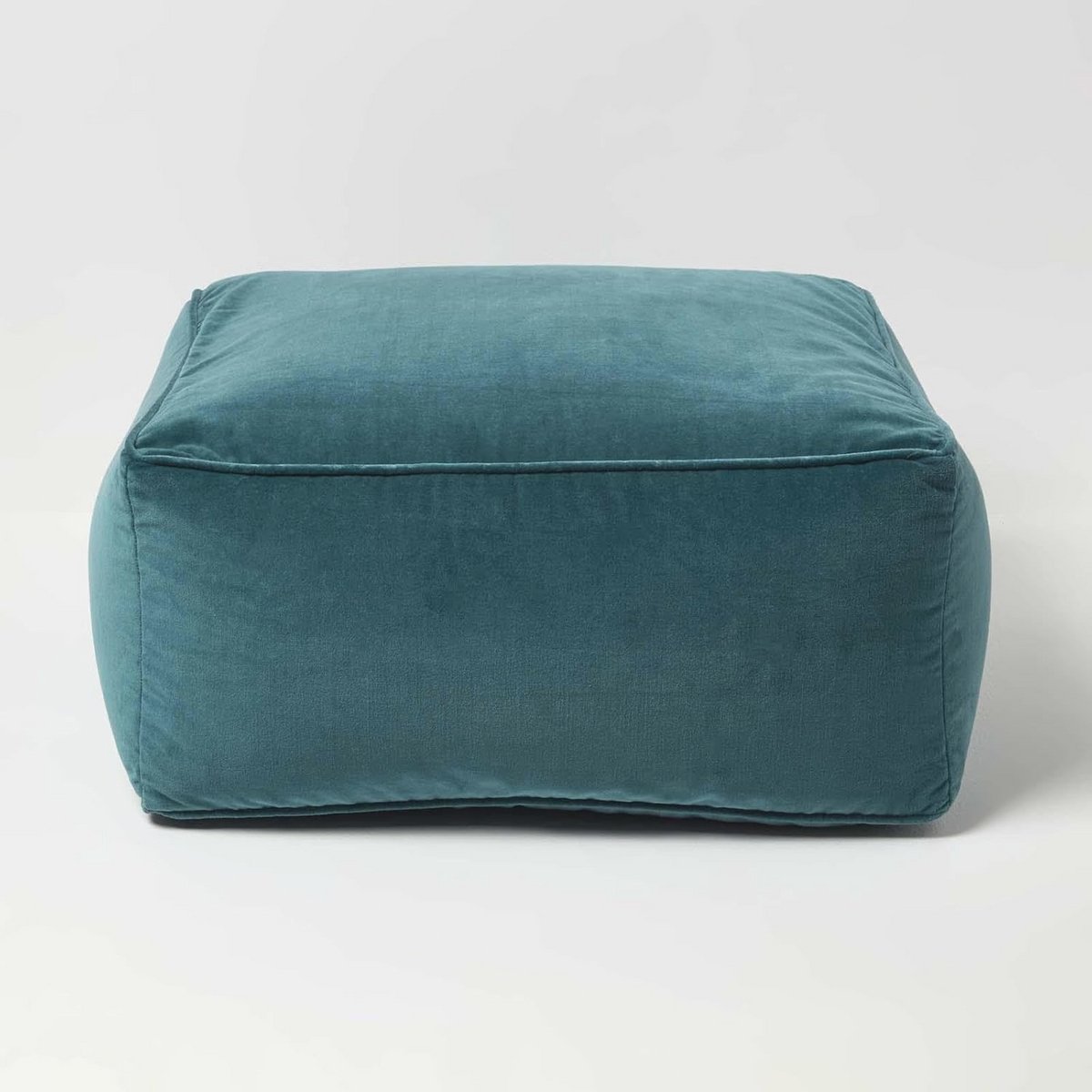 Fluwelen poefkubus 60 x 60 cm - Luxe vierkante zitzak voor woonkamer