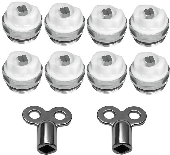 8 pieces 1/2 inch heating vent valves, radiator vent valve with 2 vent ...