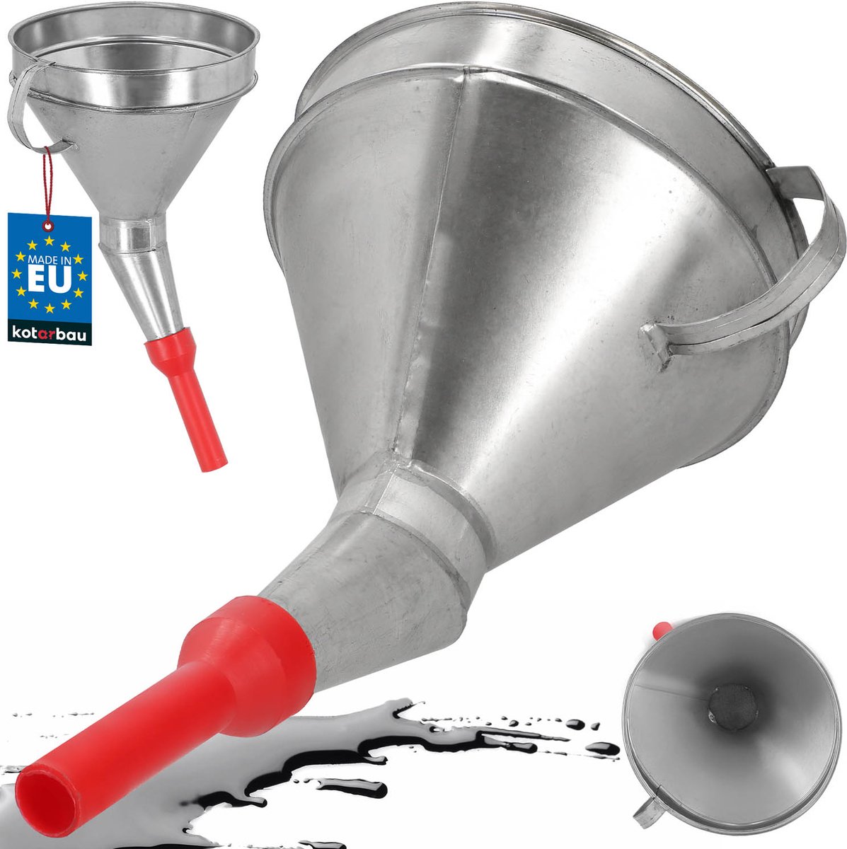 Kotarbau Serie - Lejek Metalowy Ocynkowany - 17 CM - Plastic Uiteinde - Skośny Met Filter