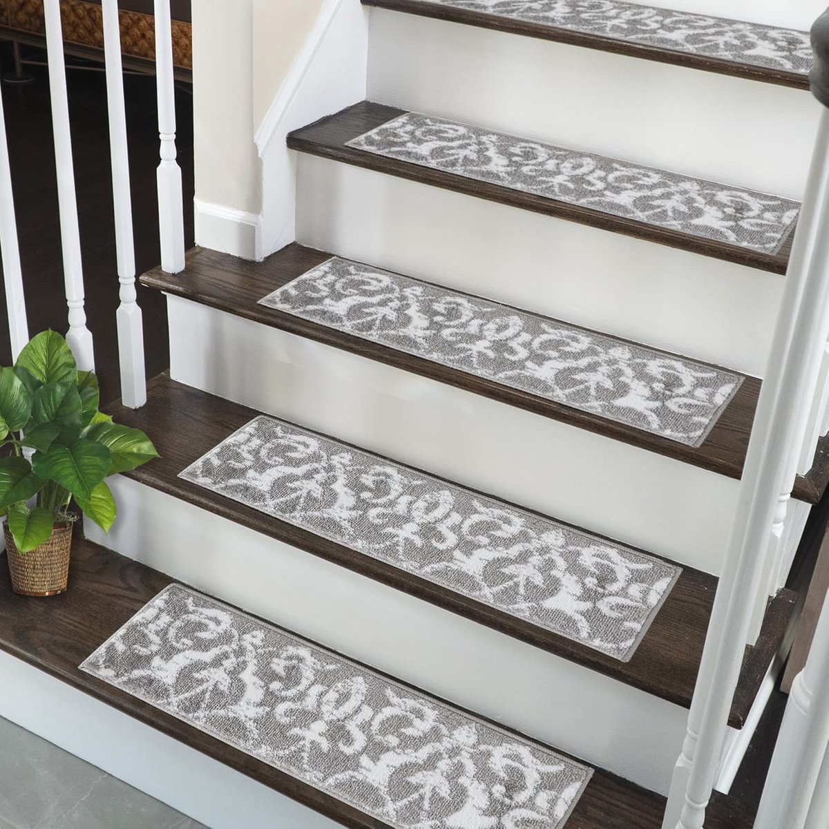Traptreden voor extra veiligheid en comfort | Antislip tapijt voor trappen | 4 stuks