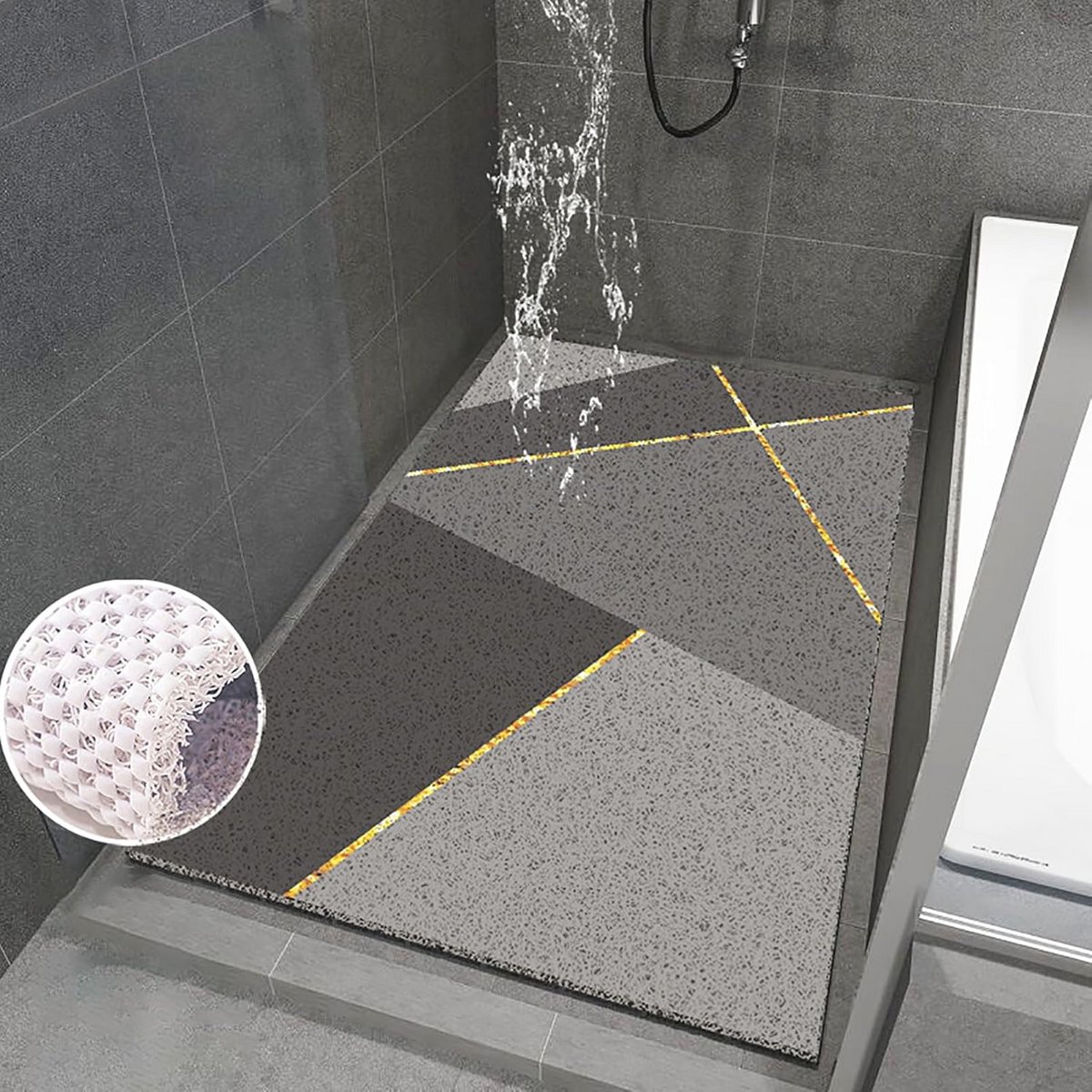 Antislip Douchemat - Zacht en Comfortabel PVC, Anti-Schimmel en Sneldrogend, 40 x 60 cm