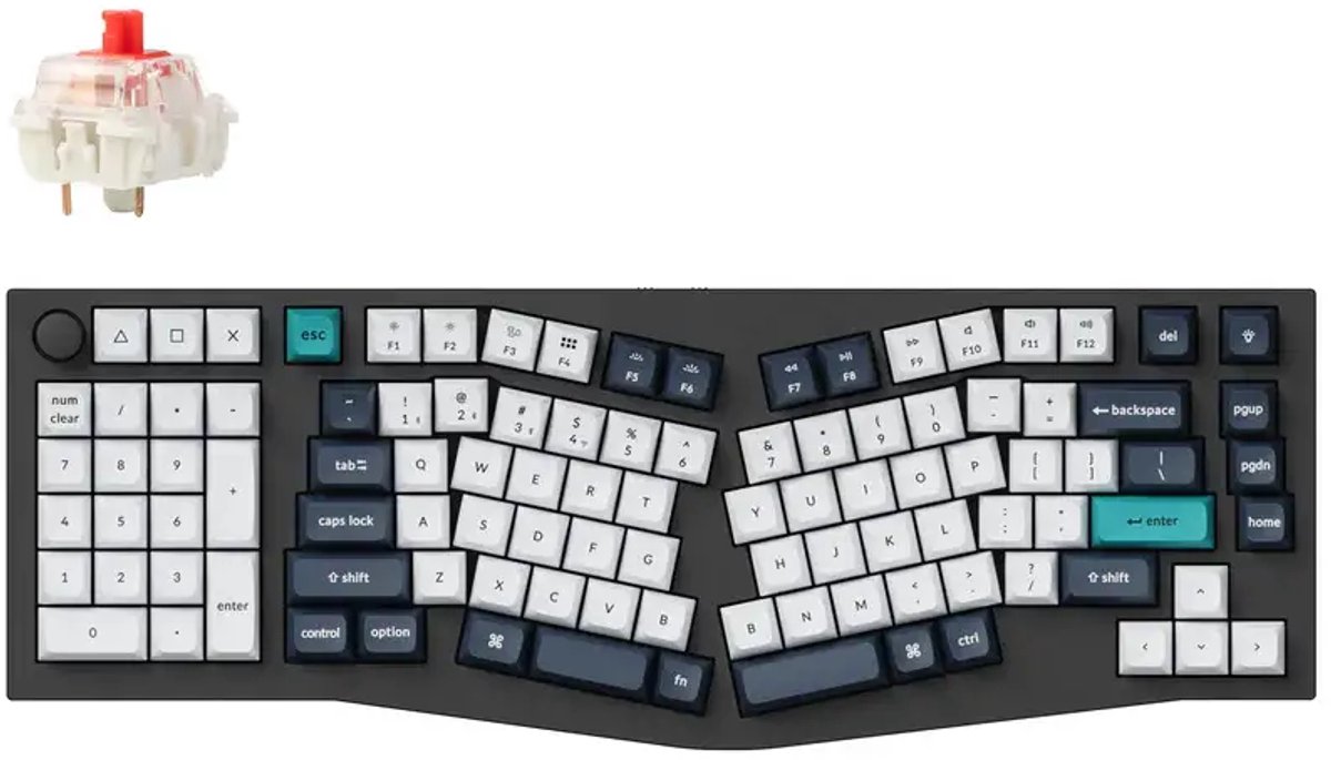 Keychron Q14 Max QMK/VIA toetsenbord Alice layout red switch