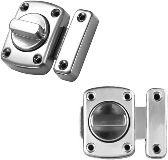 Bolt Rotation Lock Sliver Rotate Bolt Latch Lock - RVS - Deur - Badkamer - Poortsluiting | bol