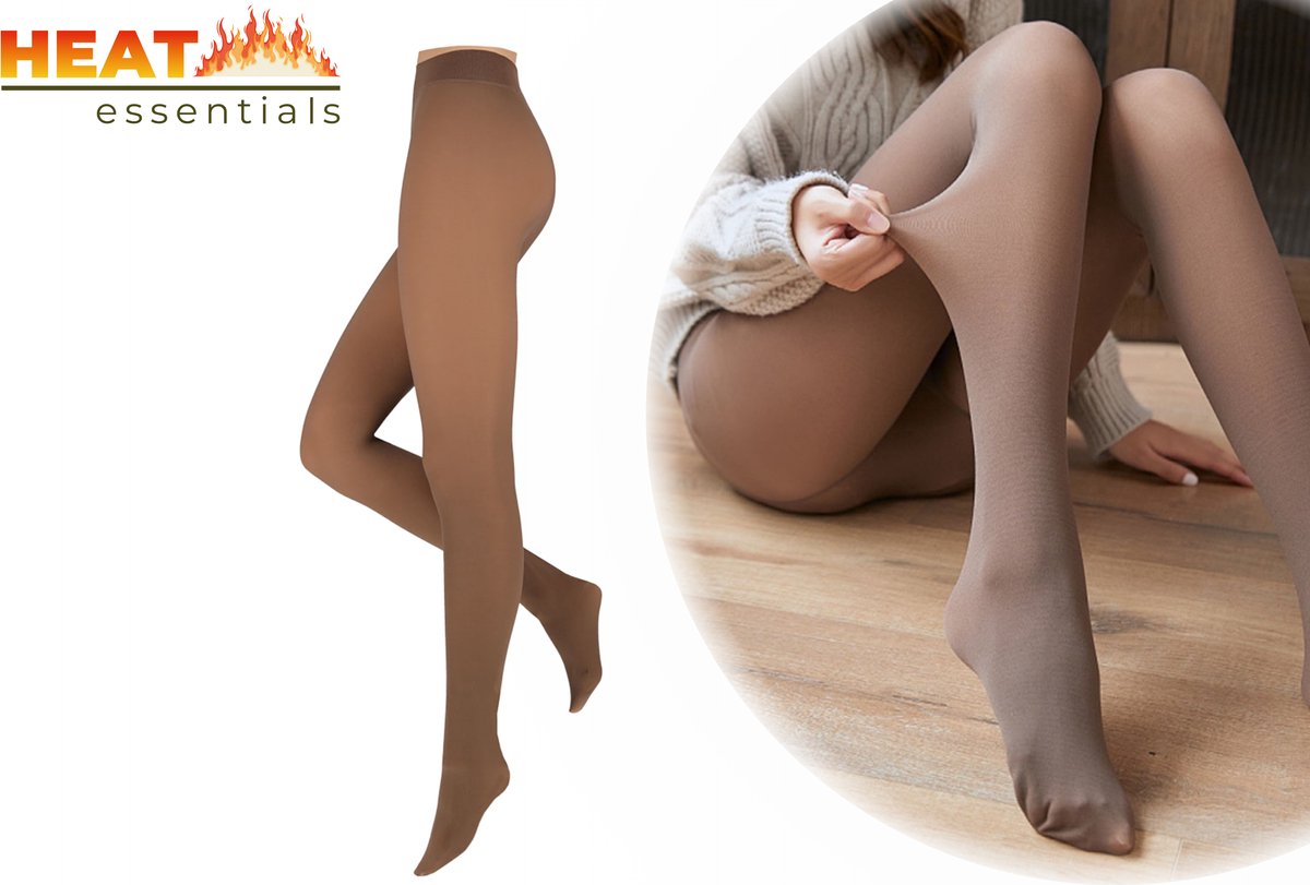 Heat Essentials - Fleece Panty - Skin Nude - Maat XXXL - Thermo Panty beige - Anti ladder - Fleece Legging Dames