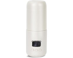 Draadloze draagbare fleswarmer, 400 ML fleswarmer, instelbare temperatuur 37°C tot 55°C, ideaal voor reizen