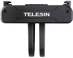 Telesin Dual Claw Mount Magnetisch - Geschikt voor DJI Osmo Action 3/4/5 - Quick Release Systeem - Aluminium - Zwart