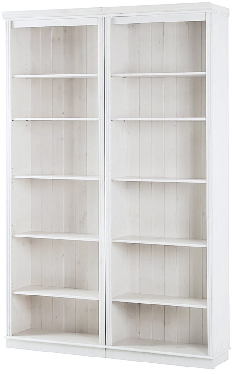 Notio Living Anna-Boekenkast - 5 Planken - Grenen - Set van 2 Wit
