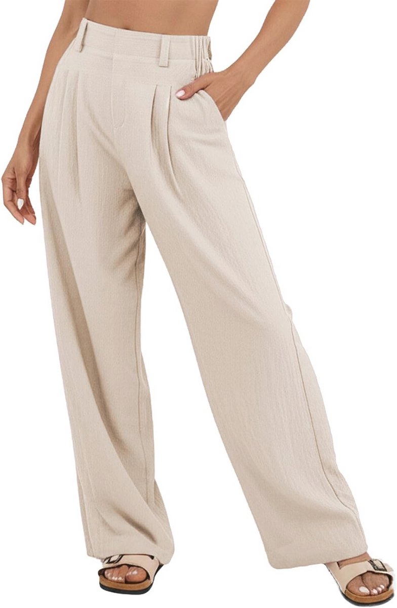Casual Hoge Taille Palazzo Broek voor Dames - Flowy en Ademend