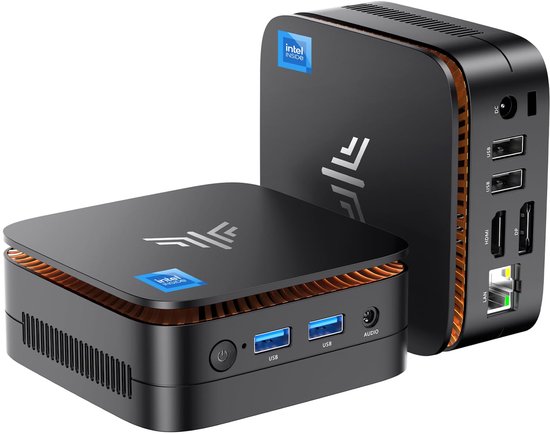 E1-N95ミニPC 8GB+256GB NiPoGi E1 Mini PC Ιntel Alder Lake N95(tot 3,4 GHz) 8GB DDR4 256GB