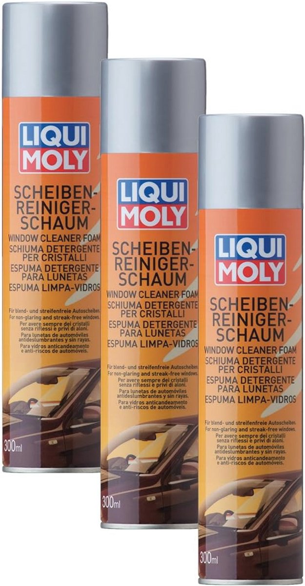 3x Ruitenreiniger Foam 300 ml voor Glansvrije Ramen