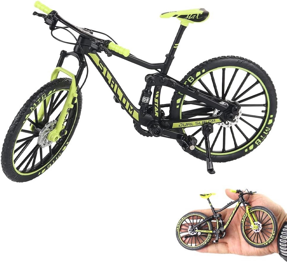 Miniatuur Vingerfietsmodel 1:10 - Speelgoed Mountainbike voor Decoratie en Cadeaus