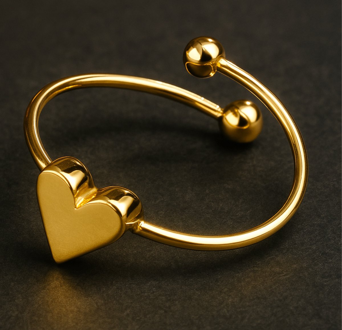 Lundholm Ringen Dames Goud kleurig - Jewellery One Size gouden ring dames – Premium Stainless Steel – Verstelbare Ring met Klein Hartje – Elegant & Betekenisvol – Moederdag Cadeautje vrouw Sieraad - My Juna Serie - Luxe Cadeautip voor Haar