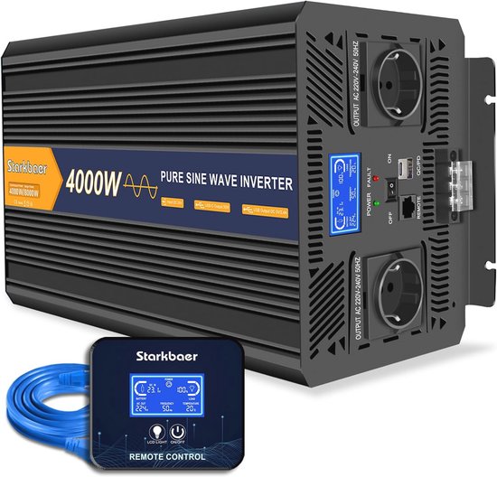 Bapdas 1500 W zuivere sinus omvormer/spanningsomvormer, DC 12 V naar AC