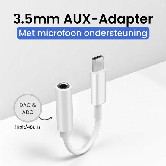 USB C naar Jack 3,5mm kabel 1,5 meter - Fakkert Electronica