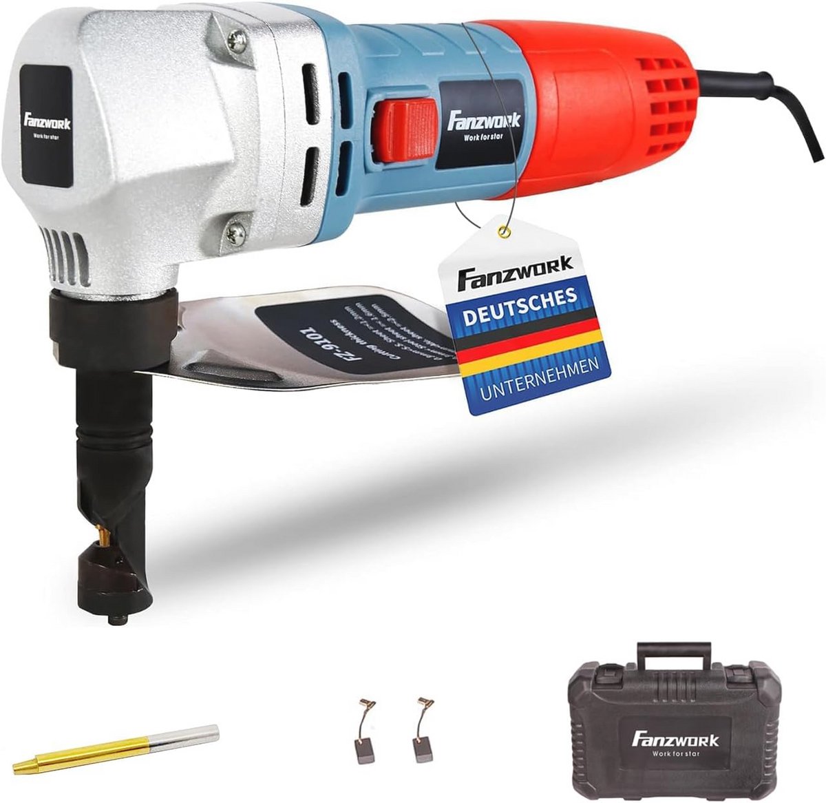 Knabbelschaar Blikschaar 600W met Koffer en Accessoires