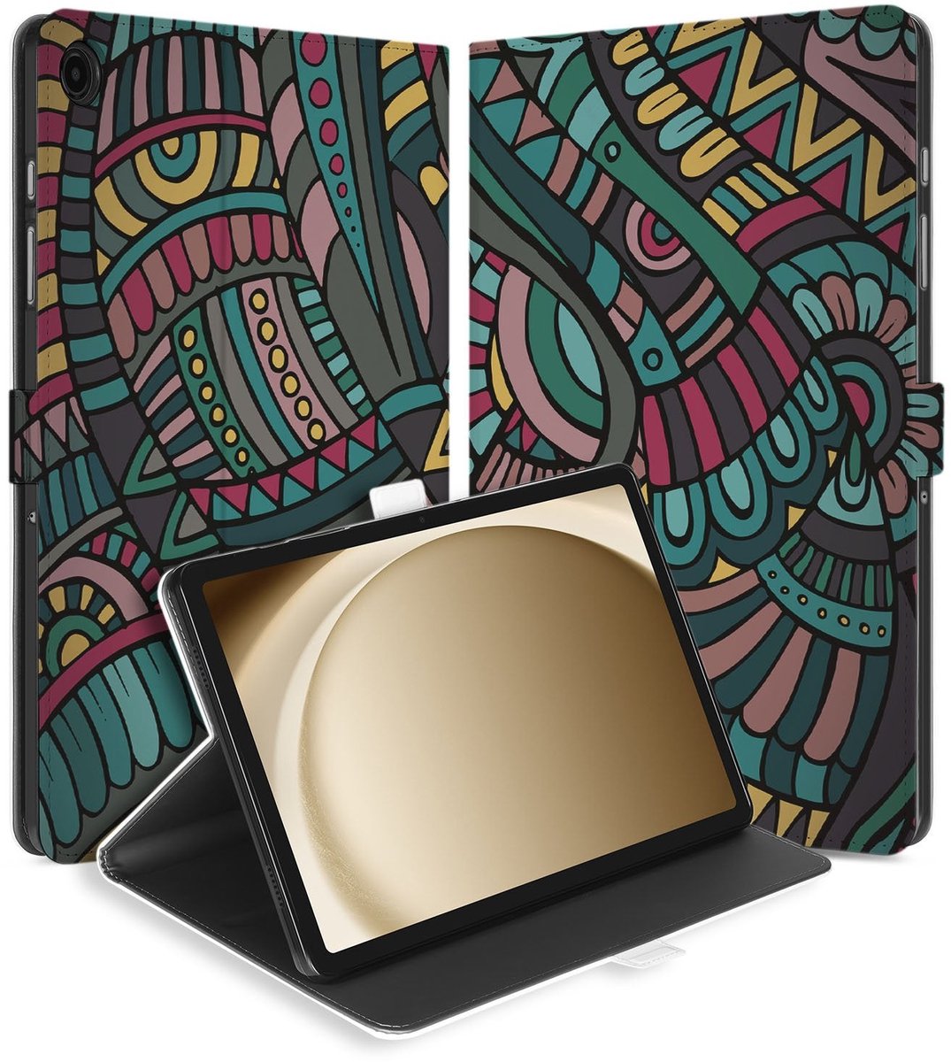 Samsung Galaxy Tab A11 Plus Tablet Hoesje Aztec met Standaard