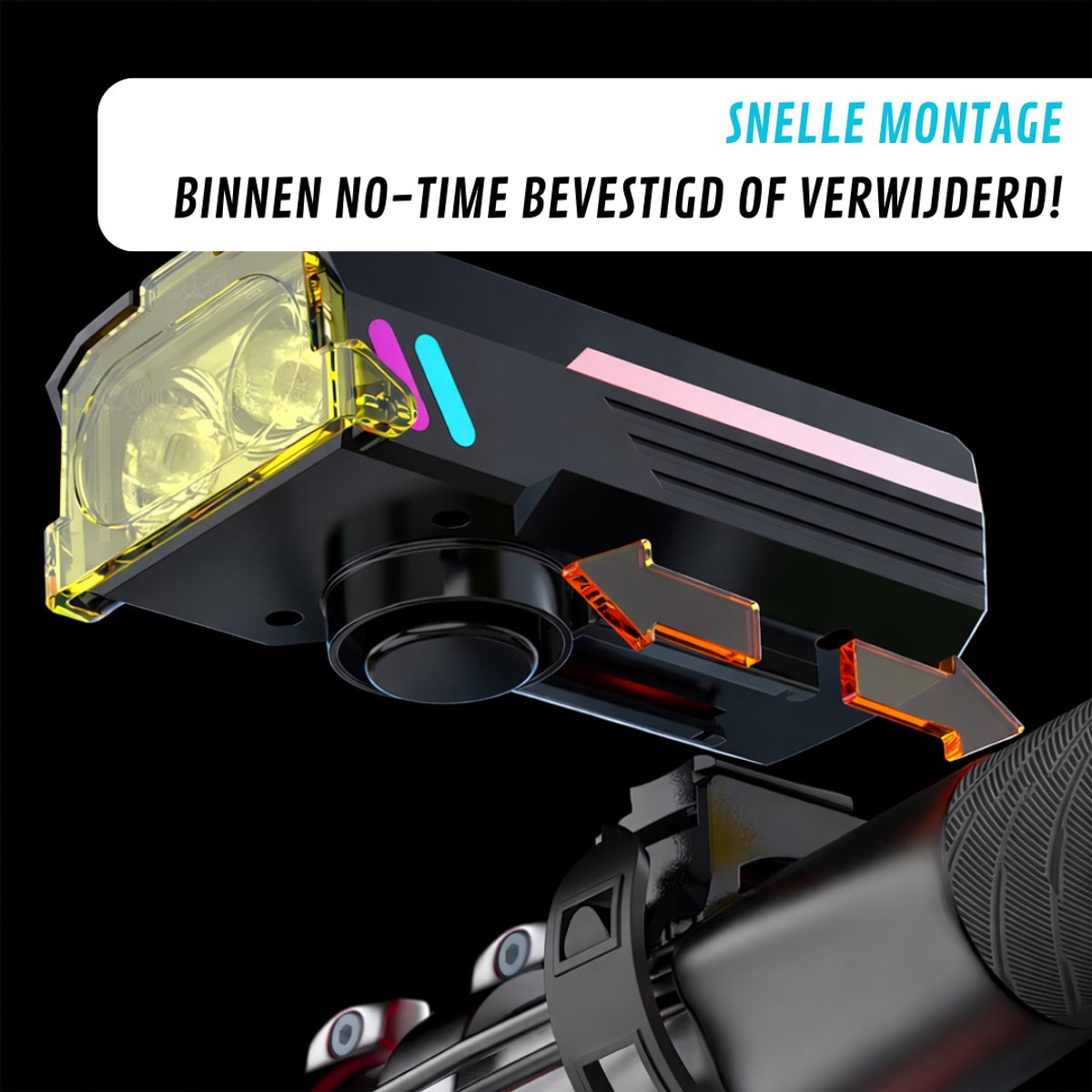 LUMORIA LED Fietsverlichting - USB-C, Bluetooth & Geellicht thumbnail 2