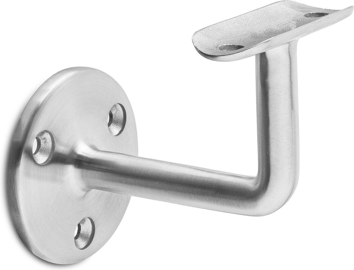 leuningdrager Trapleuninghouder Rond Ø 38–45 mm – RVS Geborsteld – Wandmontage