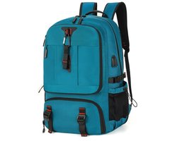 KZQ Rugzak Heren Business Laptoprugzak 80L Waterdicht Vergrootbaar USB Oplaadpoort Reistas Schoolrugzak Werk Zakelijk Reizen Pendelen blauw