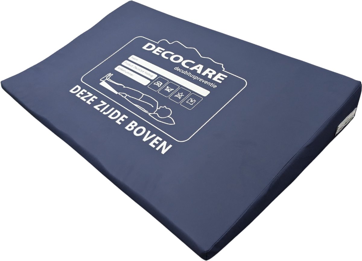 Hielwigkussen 75x48x2-10 cm – PU Anti-Decubitus, Waterdicht & Afwasbaar (Blauw)