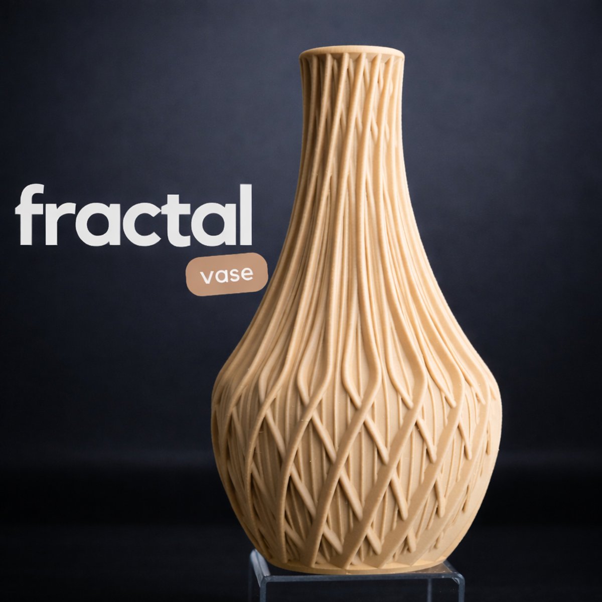 Morphitoys Fractal – Vaas – Design Vaas – PETG – Beige