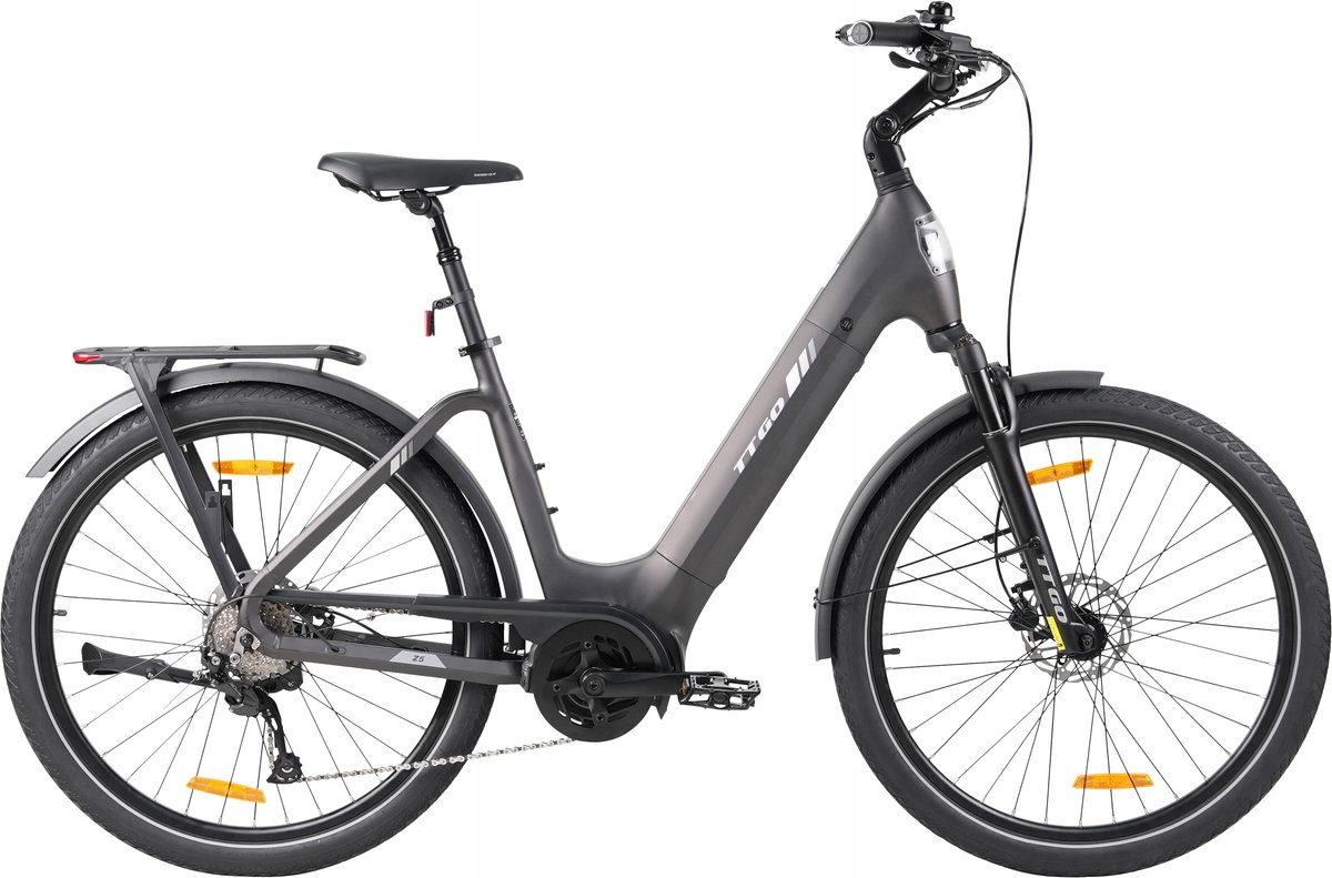 Elektrische fiets 27,5Inch - 20AH - LCD -75NM -9 Versnellingen -Aluminium design -Hydraulische schijfrem - Bereik tot 130km - Pedelec -E-MTB - voor dames en heren - Grijs