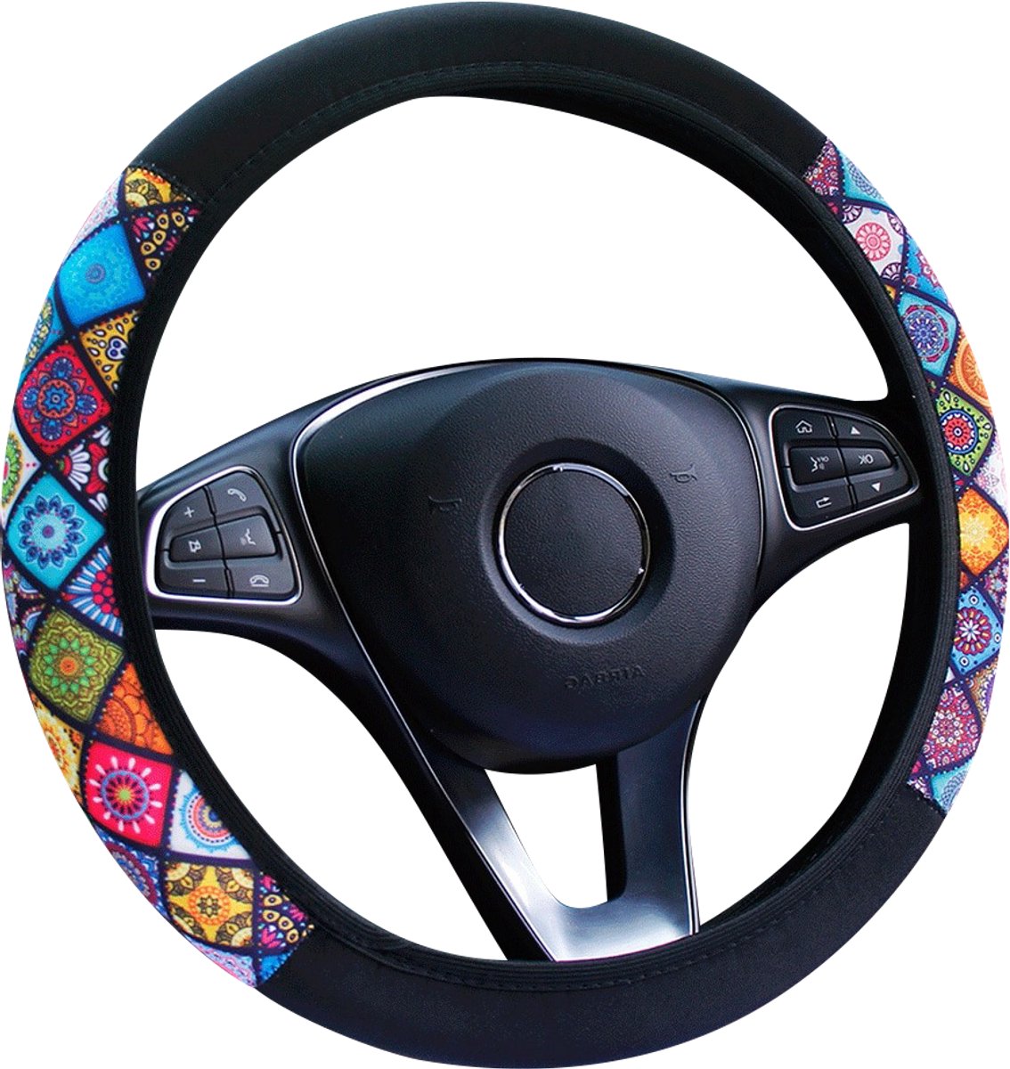 Stuurhoes Auto Universeel - Mandala Design - Kasey Products