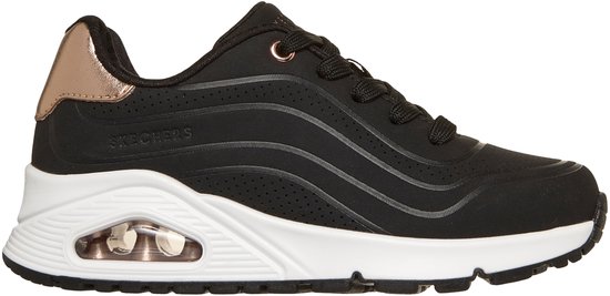 Skechers UNO GEN1 - SHIMMER WAVE Meisjes Sneakers - Zwart
